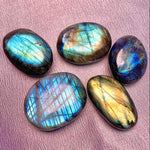 Labradorite Palm Stone Flashy