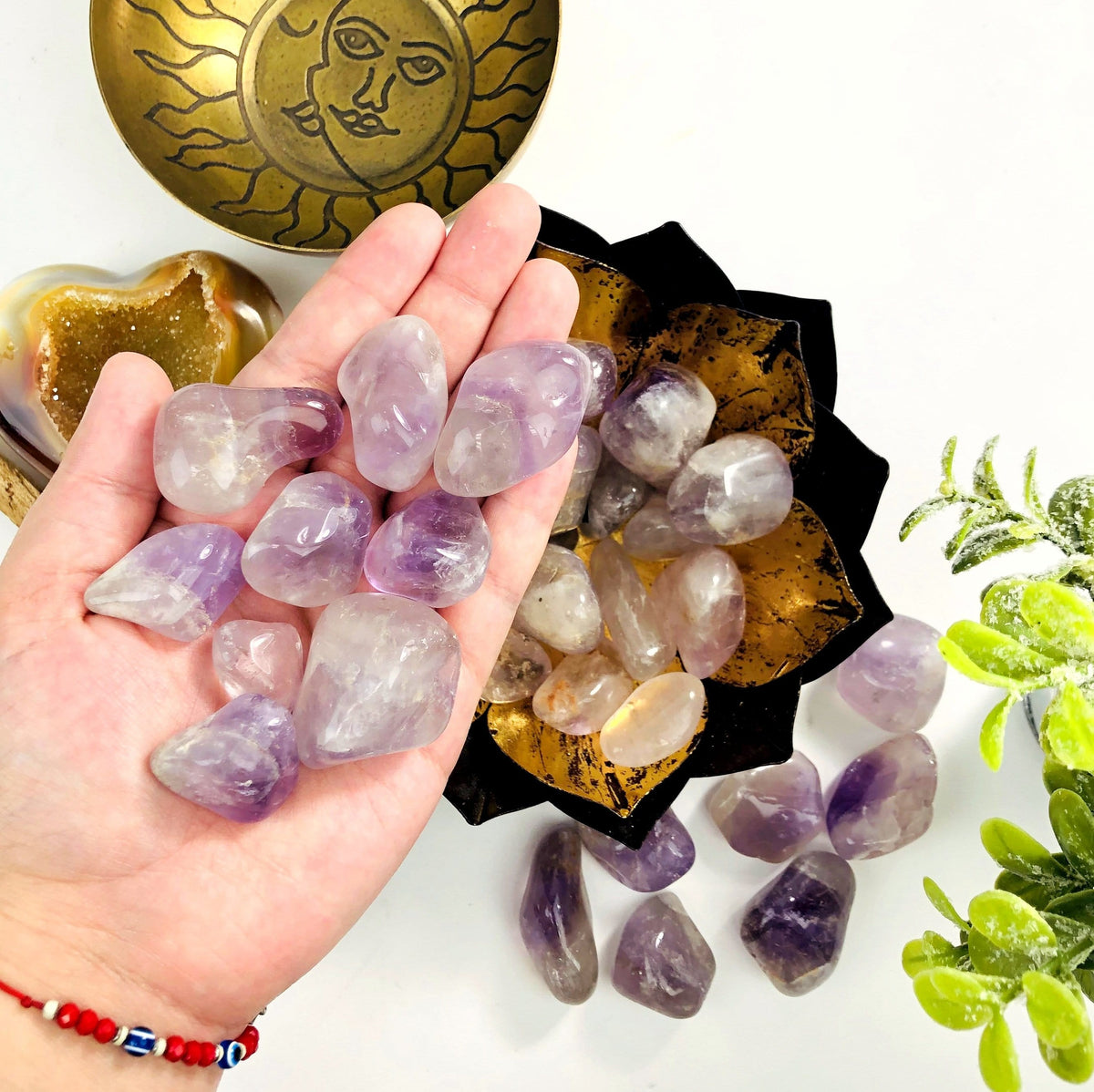 1/2 lb Amethyst Tumbled Gemstones - Choose 1,3,5 Bags (TS-29)