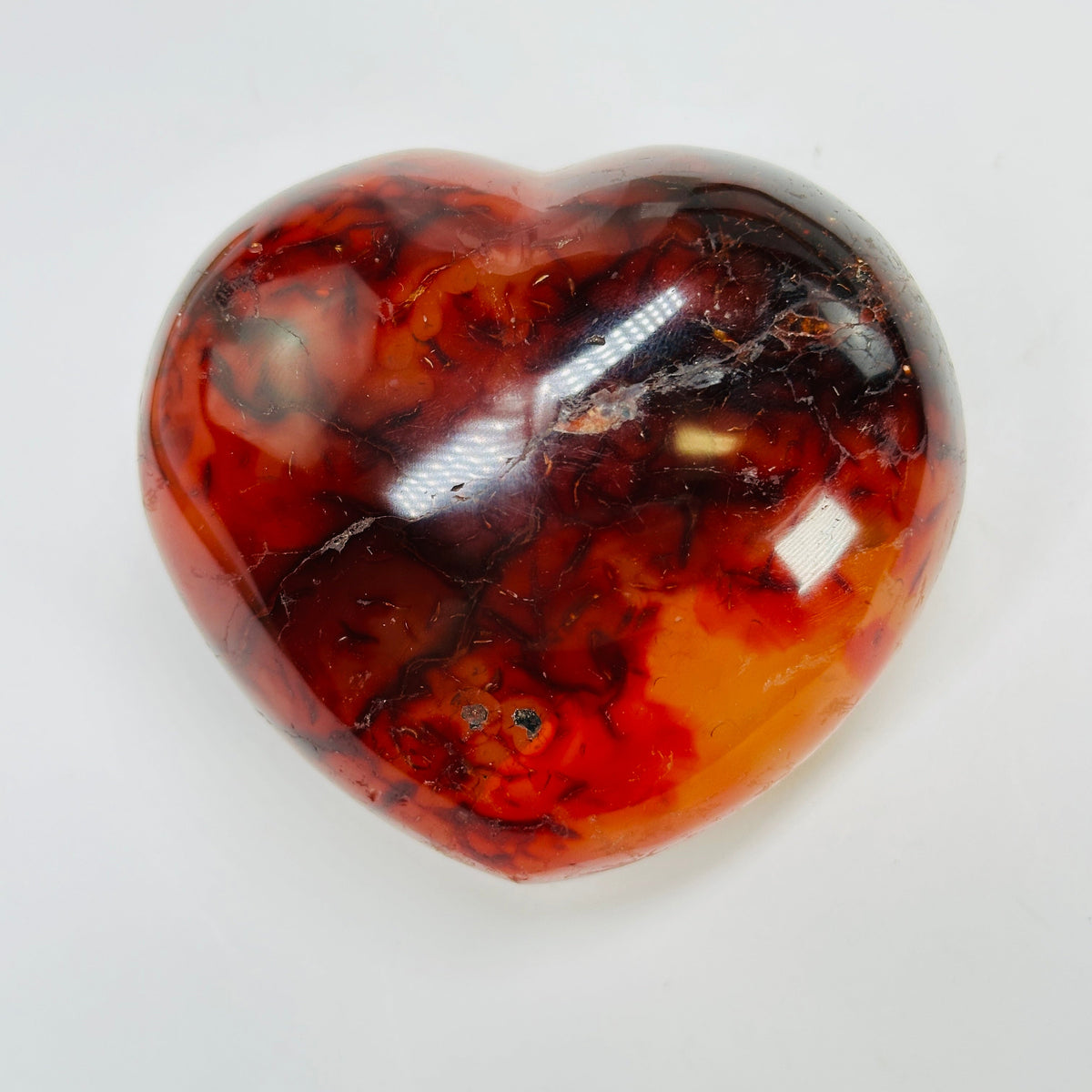 Carnelian Crystal Heart AS IS