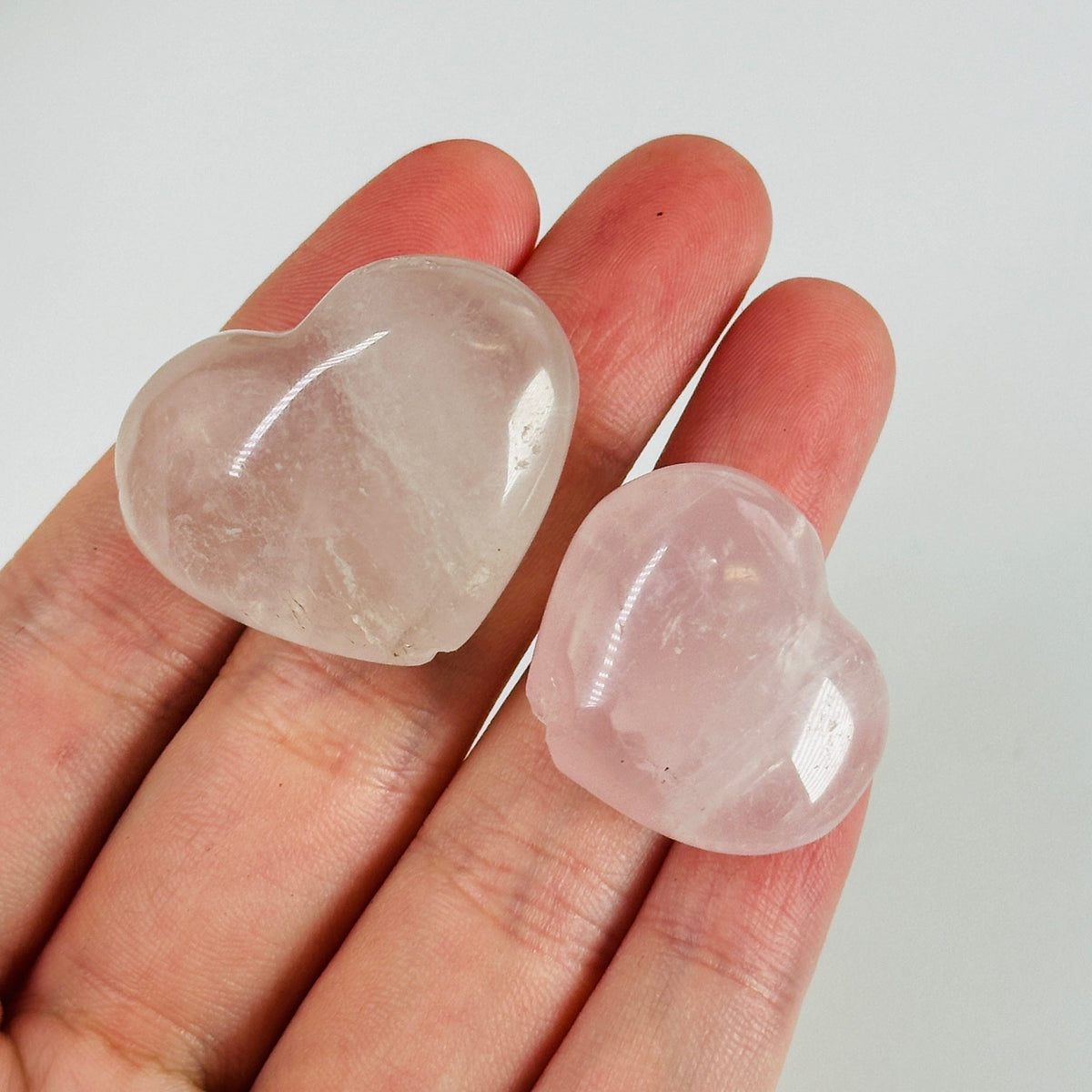 Rose Quartz Puffy Crystal Heart AS IS YOU CHOOSE