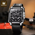 【Olevs】Luminous Luxury Square Business Automatic Mechanical Watch