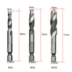 Multifunctional One-Piece Tap Drill Bits 6PCS (M3 - M10)