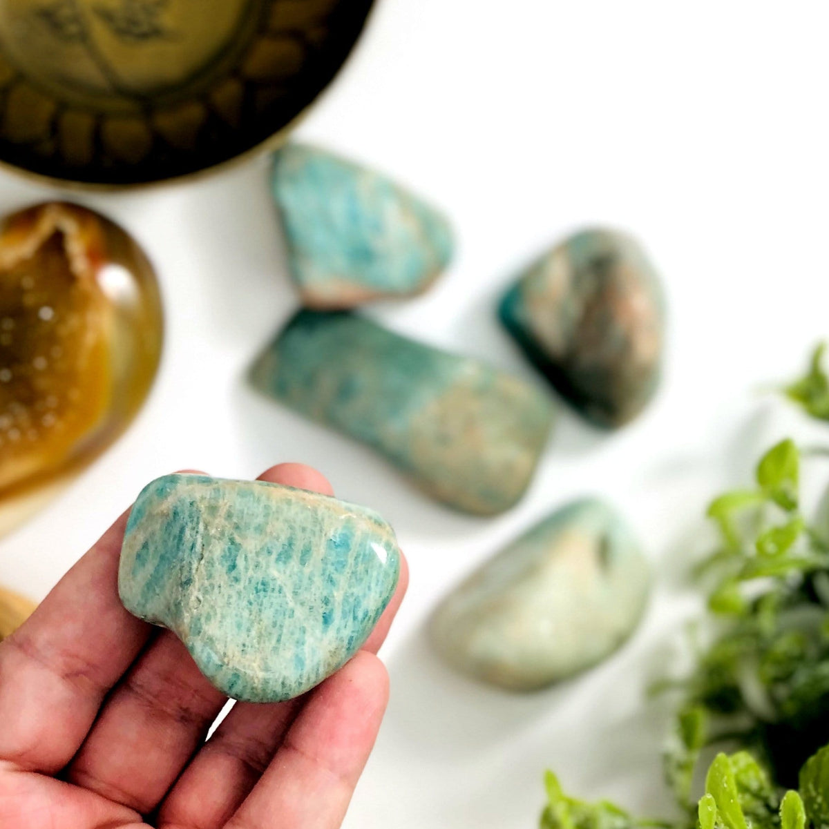 Amazonite Tumbled Stones - Large Polished Beauties - Choose 1,3,5 Pieces (TS-81)