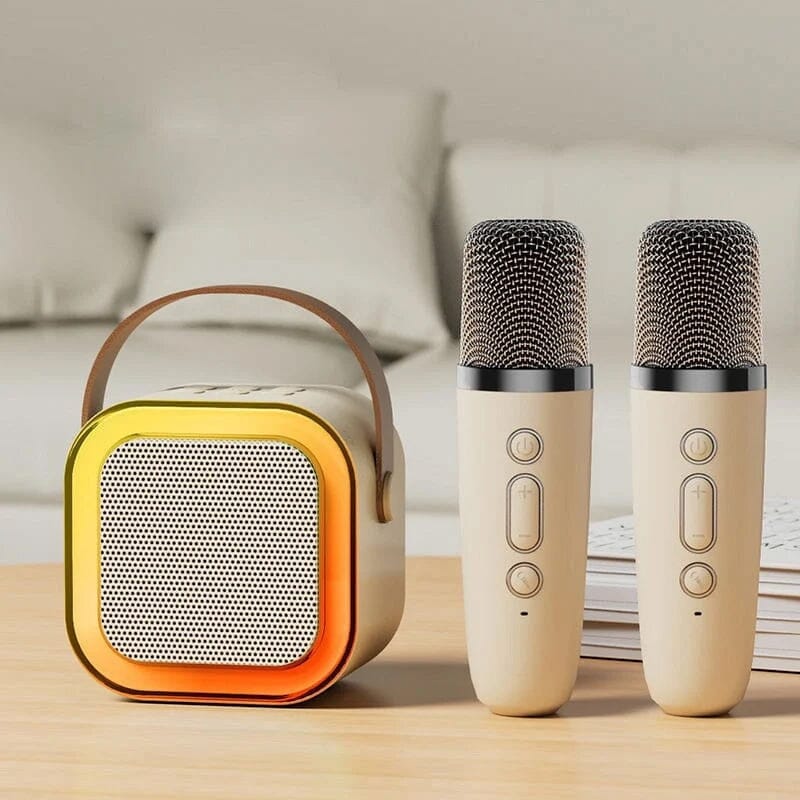 Mini Karaoke Machine with Wireless Microphones