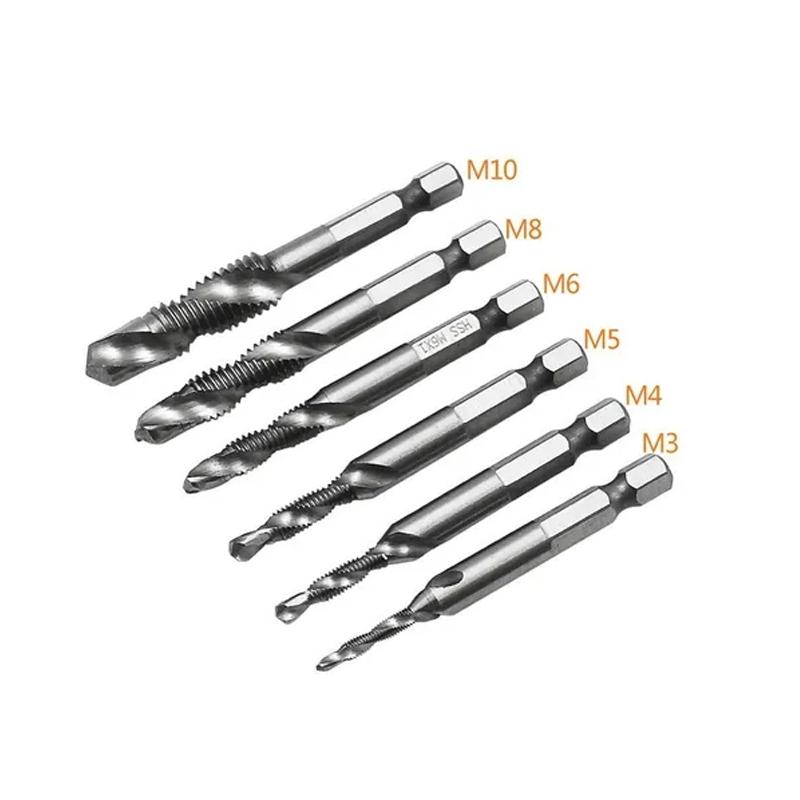 Multifunctional One-Piece Tap Drill Bits 6PCS (M3 - M10)