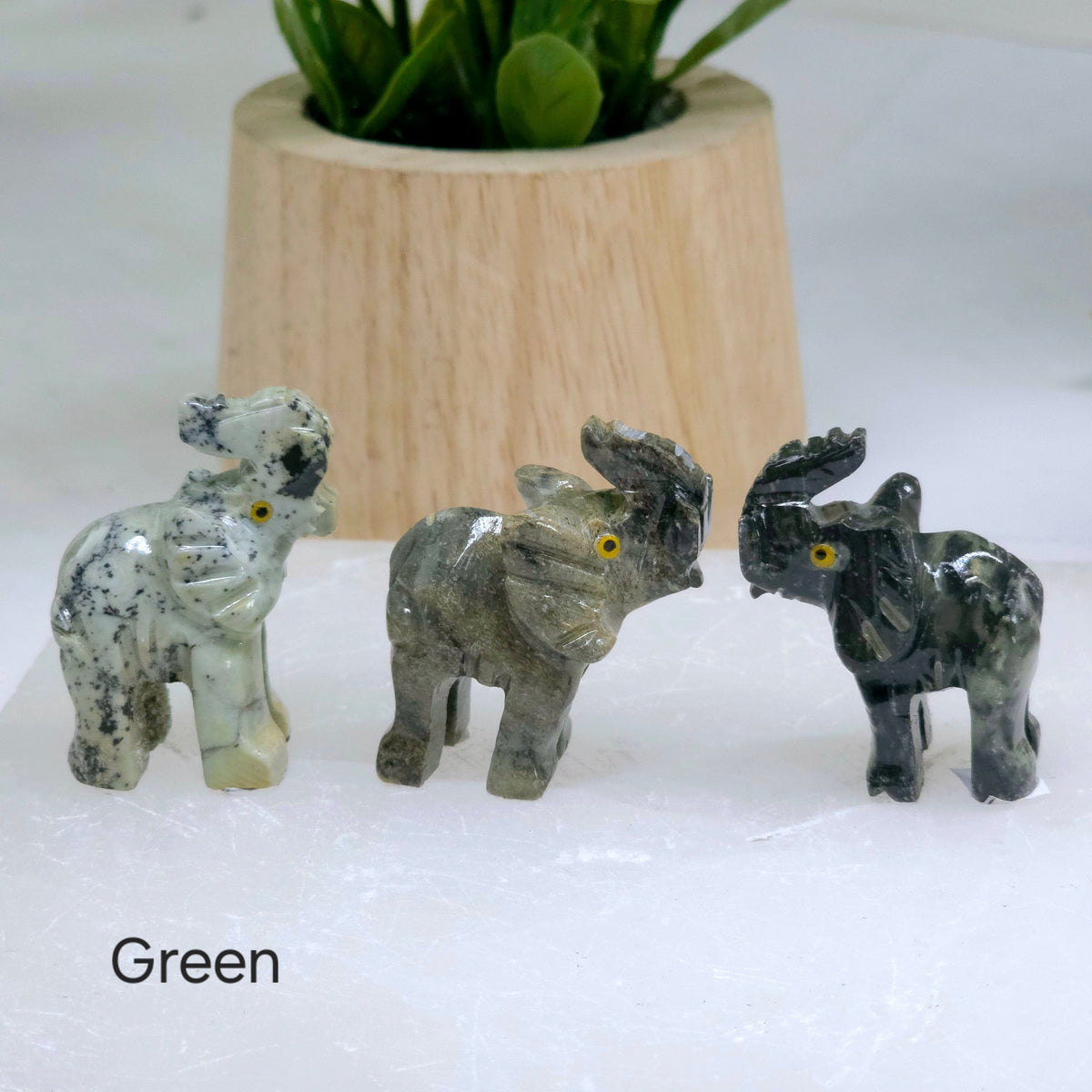 Soapstone Elephant Carving from Peru - You Choose Color