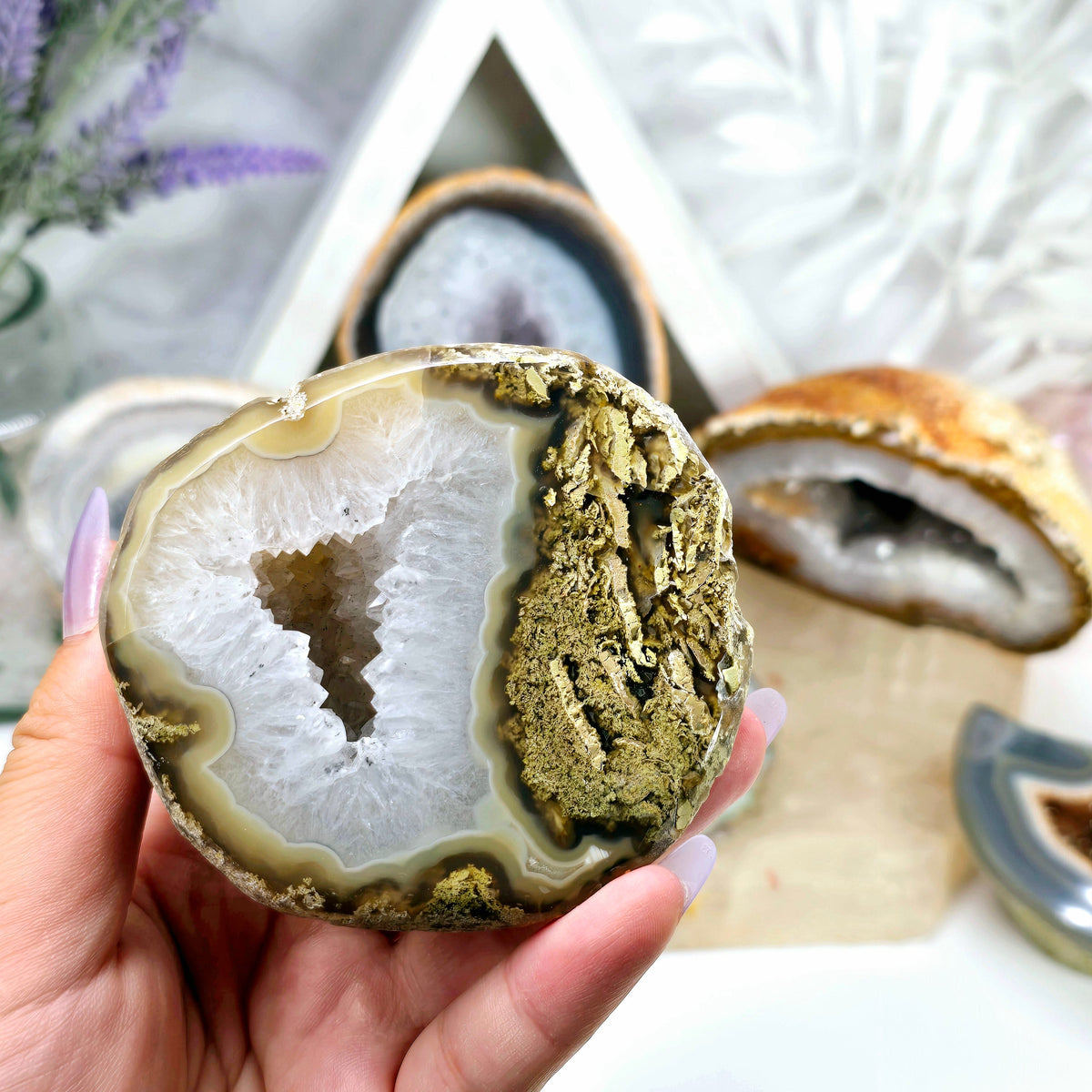 Agate Geode Half - Large Natural Crystal Geode - You Choose #1