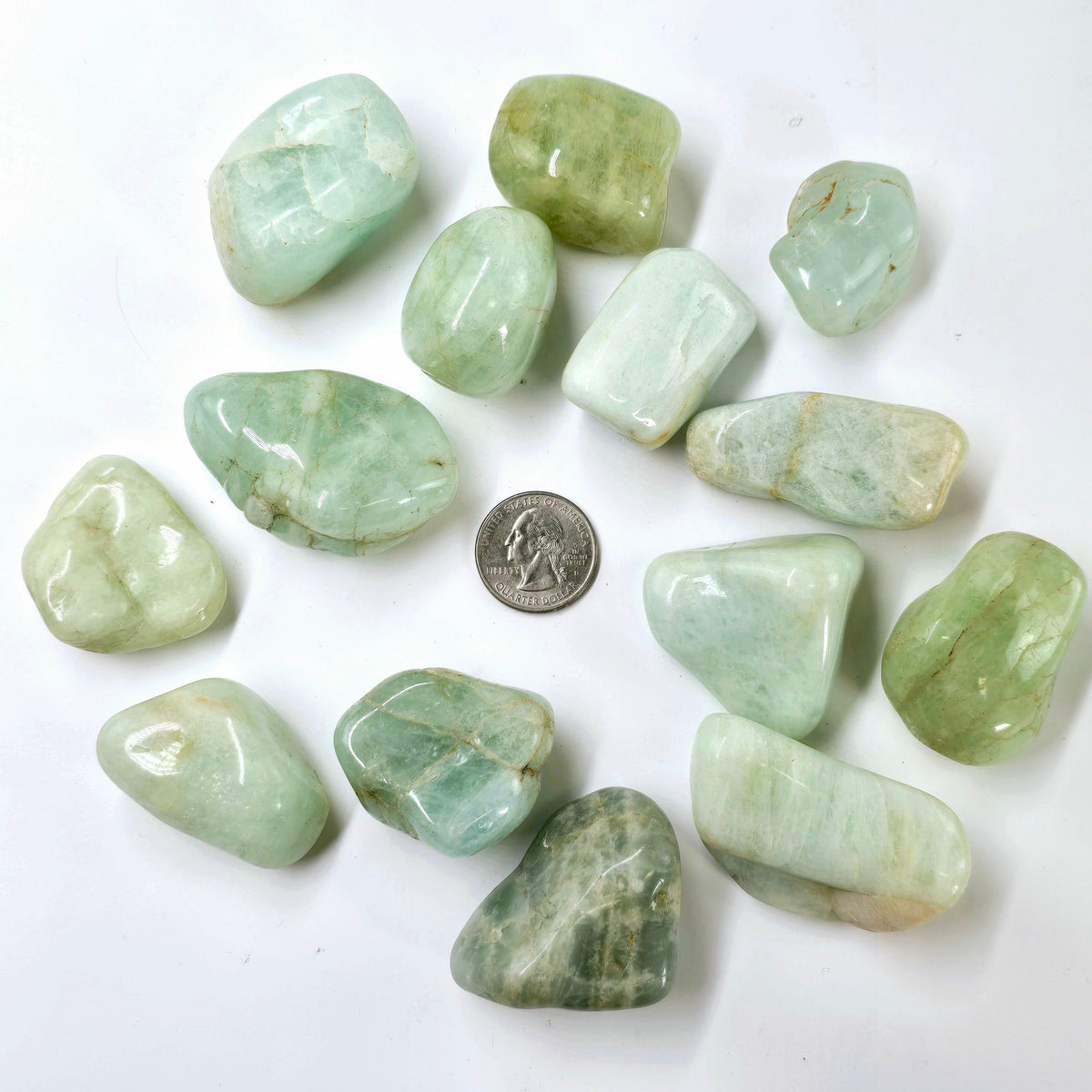 Aquamarine Crystal Large Tumbled Stone - By the Piece