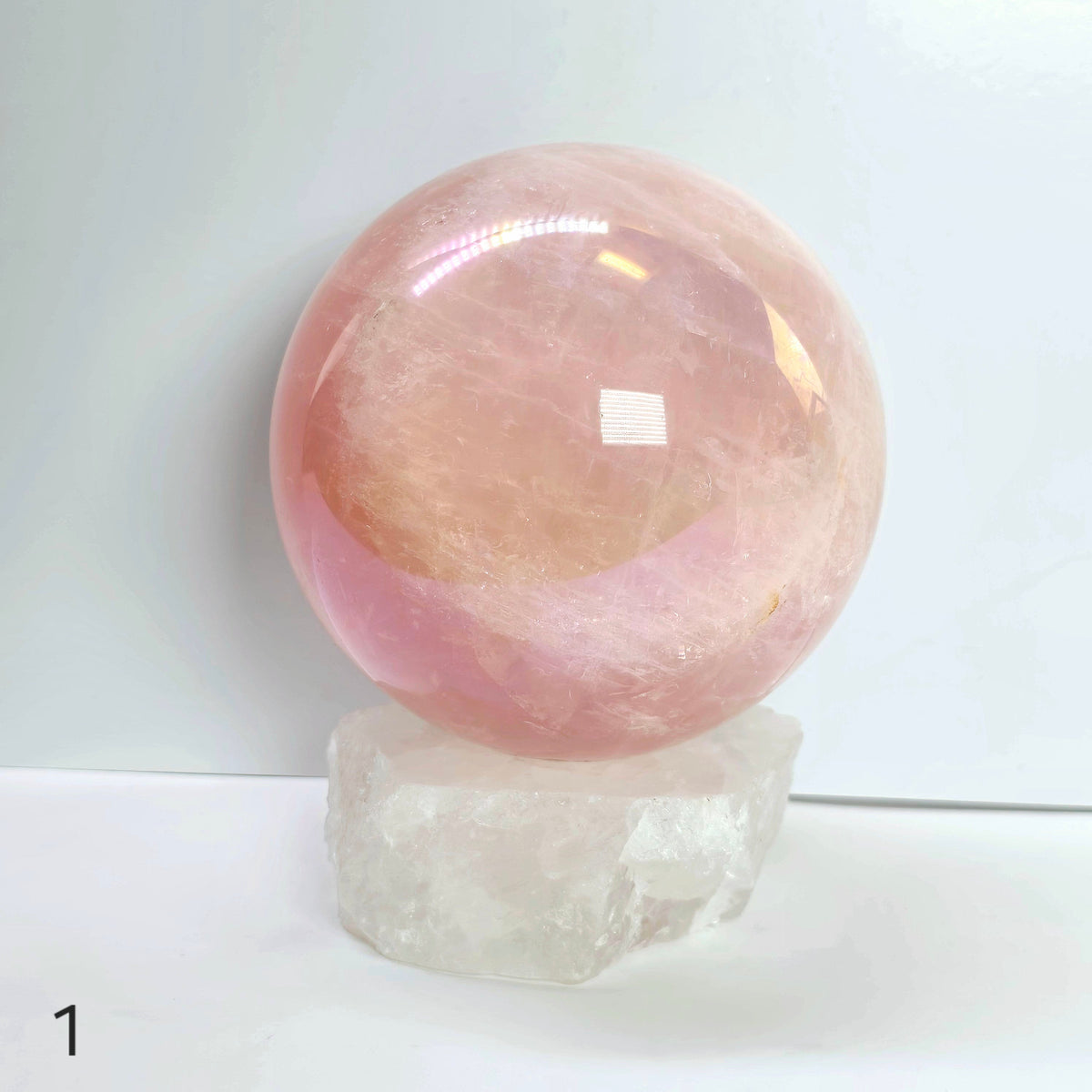 Angel Aura Rose Quartz Large Crystal Sphere - You Choose