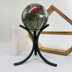 African Bloodstone Polished Crystal Ball with Stand OOAK