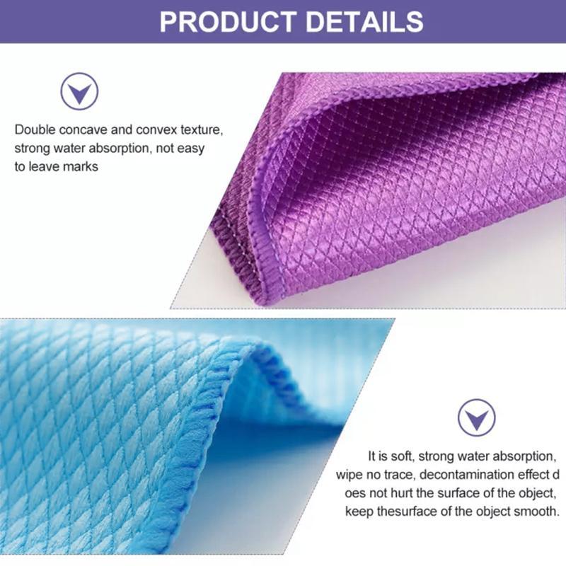 Fish Scale Microfiber Polishing Cleaning Cloth