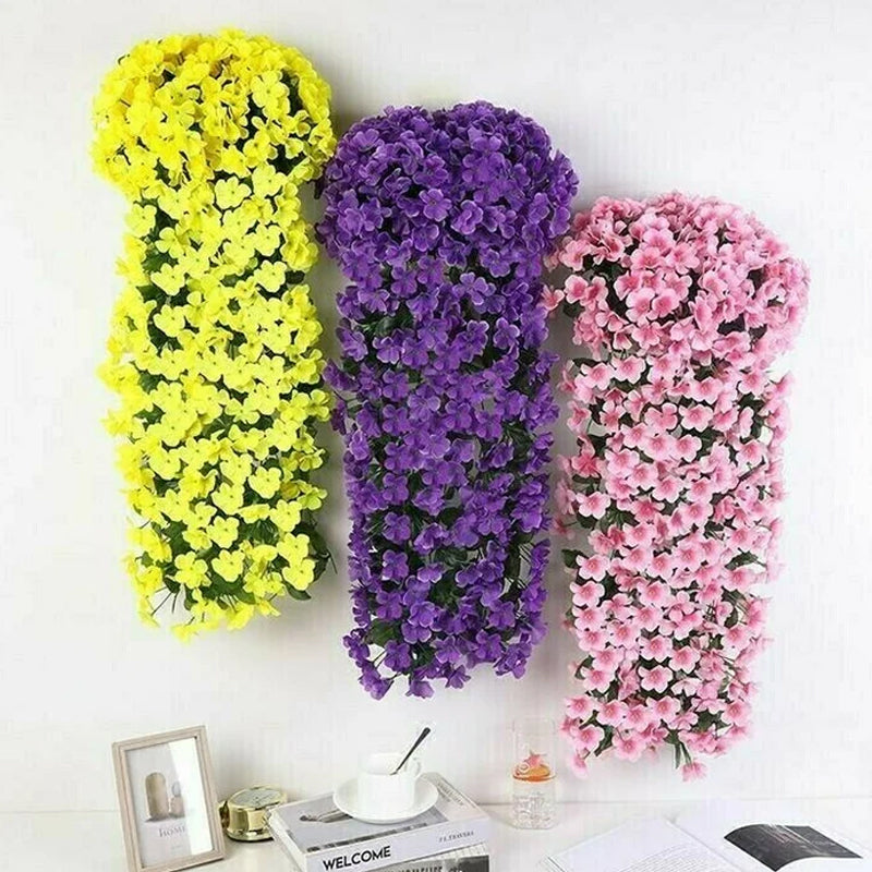 Vivid Artificial Hanging Orchid Bunch