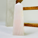 Rose Quartz Crystal Polished Obelisk One-of-a-Kind