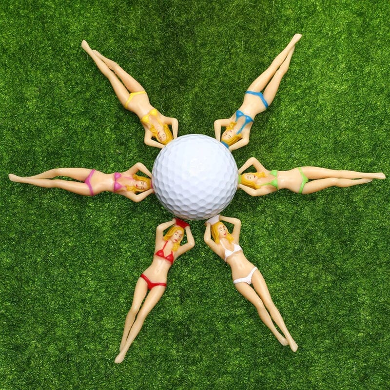 Funny Bikini Girl Golf Tees (6pcs)