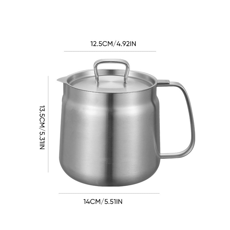 2-in-1 304 Stainless Steel Multifunctional Oil Strainer Pot