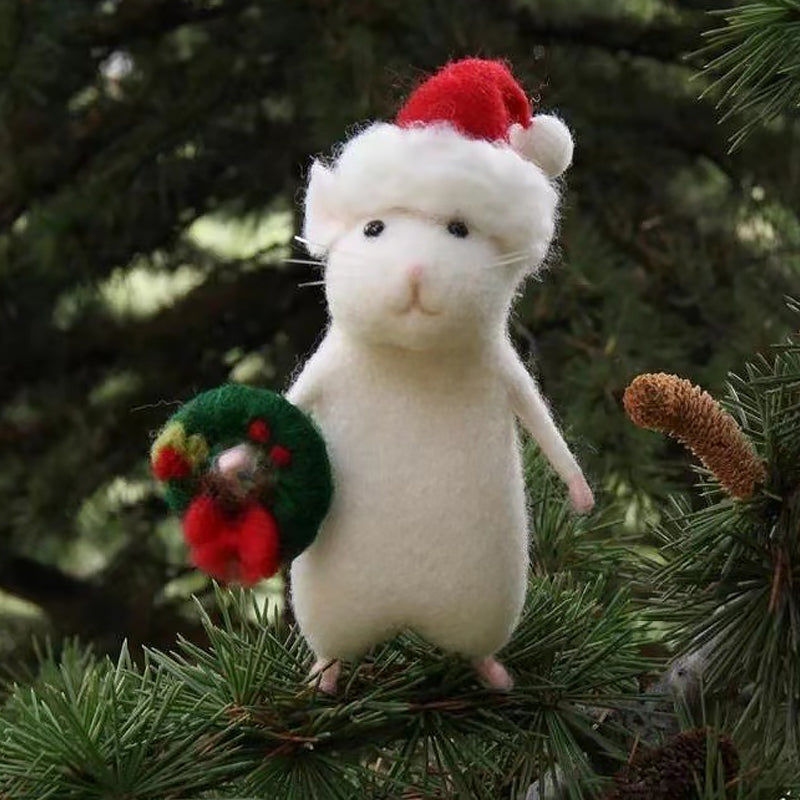 Cute Felt Mouse Ornament