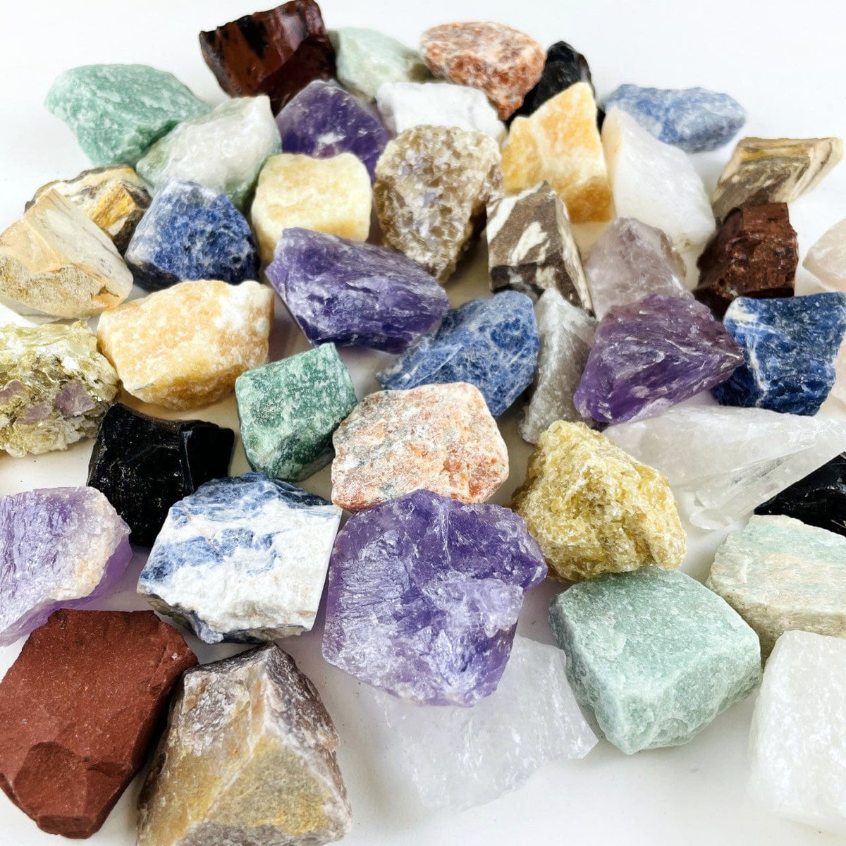 5 Assorted Mixed Rough Gemstones - You get 5 Crystals