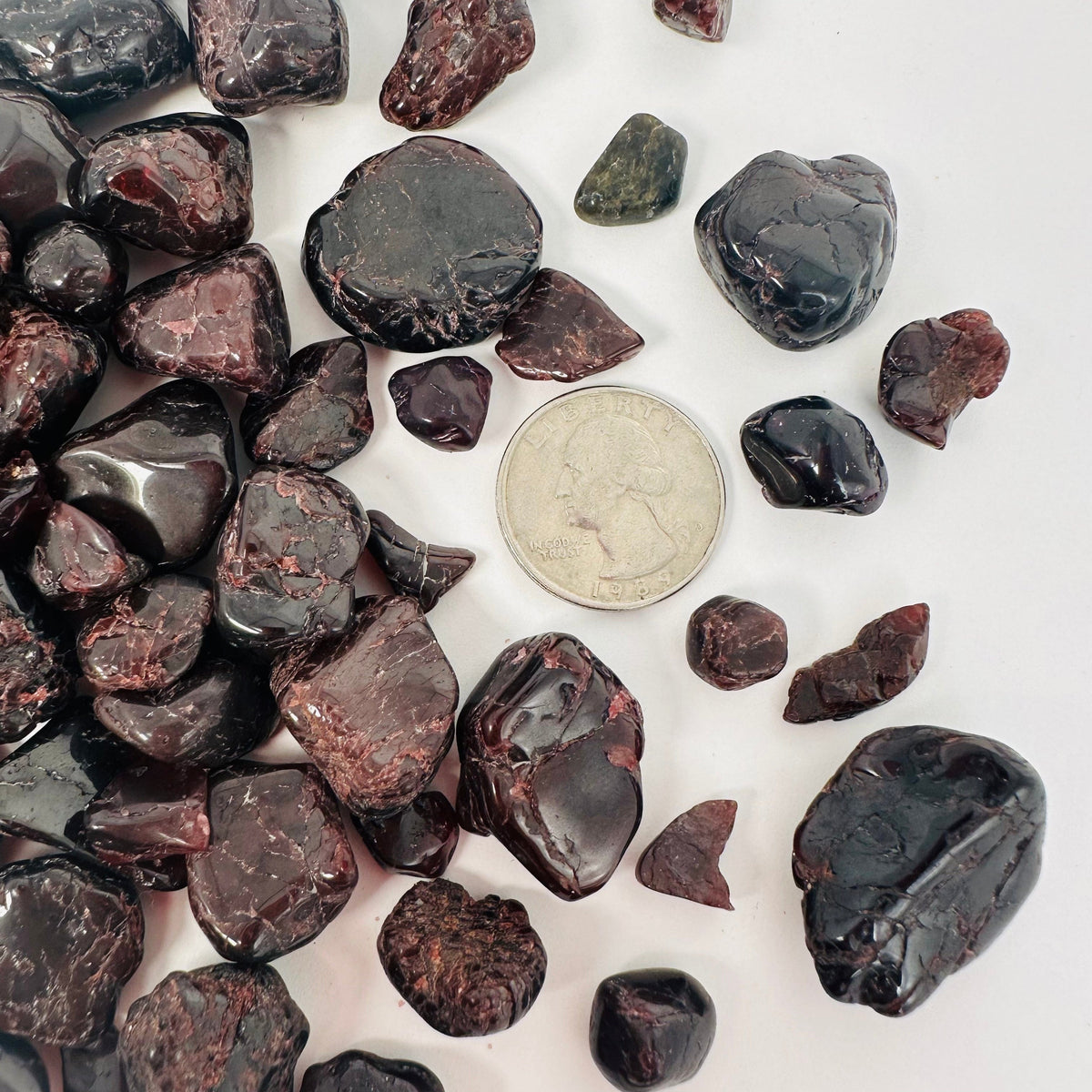 Garnet Small Tumbled Stones - 1 Pound Bag