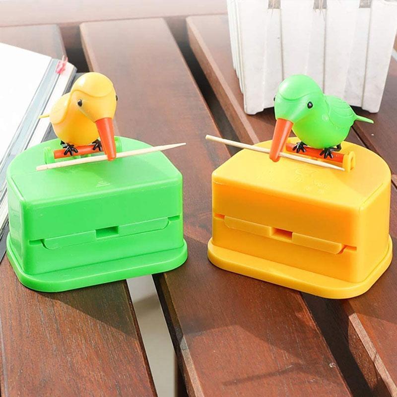 Creative Automatic Toothpick Box Cartoon Bird