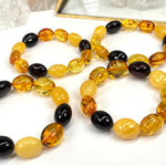 Oval Bead Amber Bracelets - Baltic Amber -