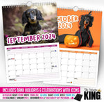 Cheeky Dachshunds - 2024 Wall Calendar