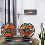 Dual Head Car Auto Cooling Air Circulator Fan