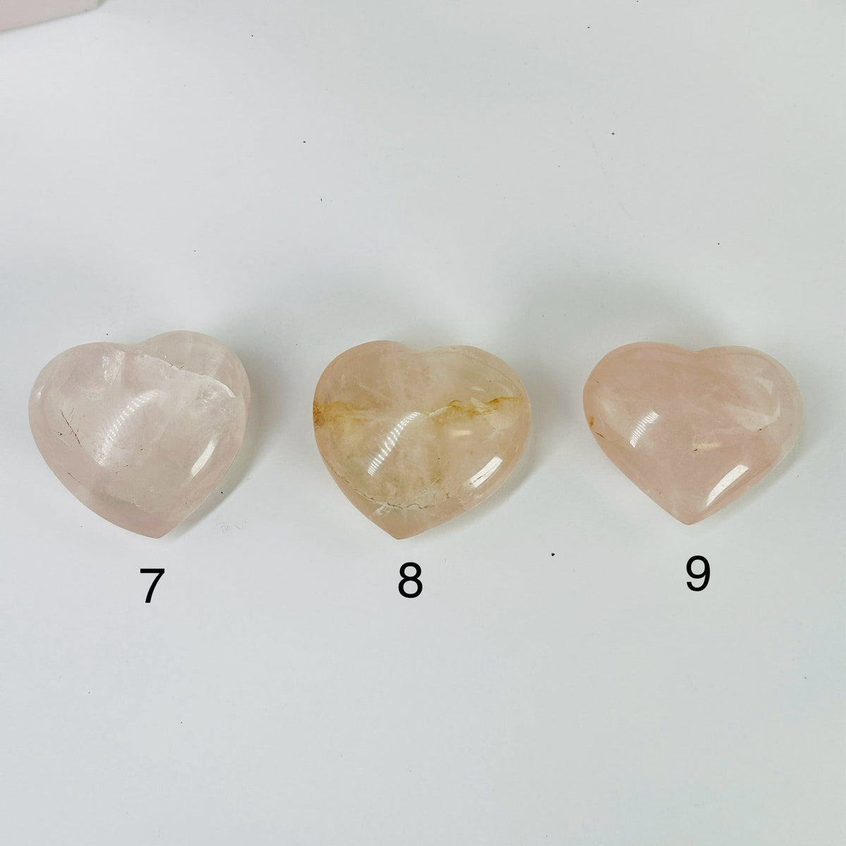 Rose Quartz Puffy Crystal Heart YOU CHOOSE