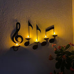 Black Music Note Wall Sconce