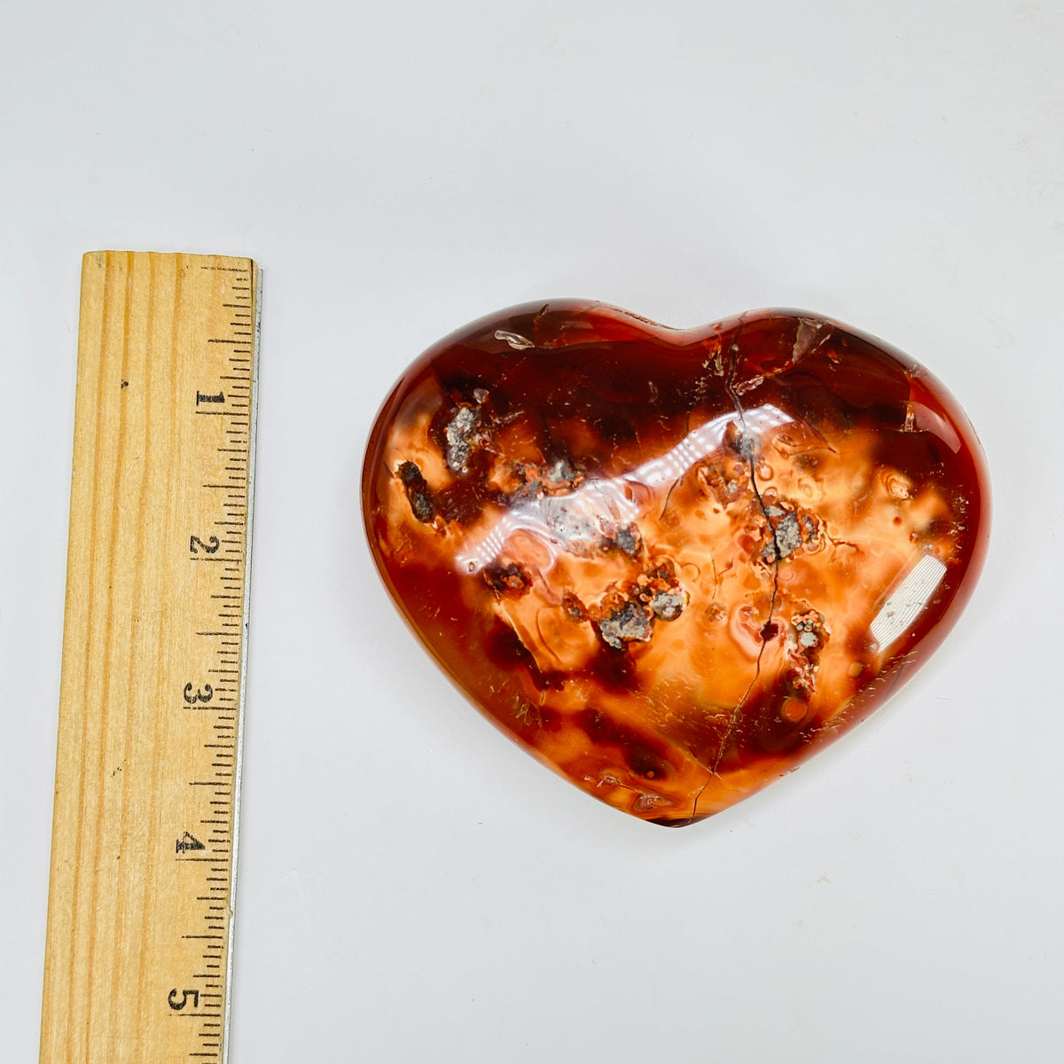 Carnelian Crystal Heart One-of-a-Kind