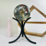 African Bloodstone Polished Crystal Ball with Stand OOAK