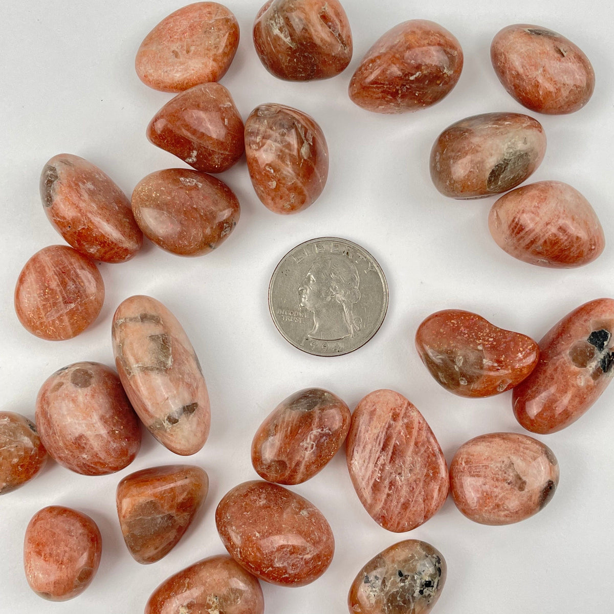 1/2 pound Golden Sunstone Tumbled Stones - Large