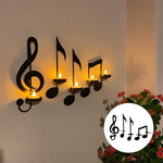 Black Music Note Wall Sconce