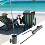 Heavy-Duty Adjustable Spiral Ground Anchor Umbrella Holder