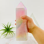 Angel Aura Rose Quartz Obelisk Crystal