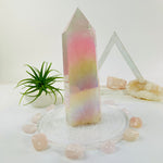 Angel Aura Rose Quartz Obelisk Crystal