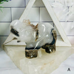 Lava Agate Crystal Carved Elephants - YOU CHOOSE