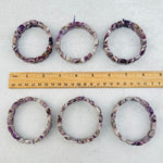 Chevron Amethyst Crystal Bracelet