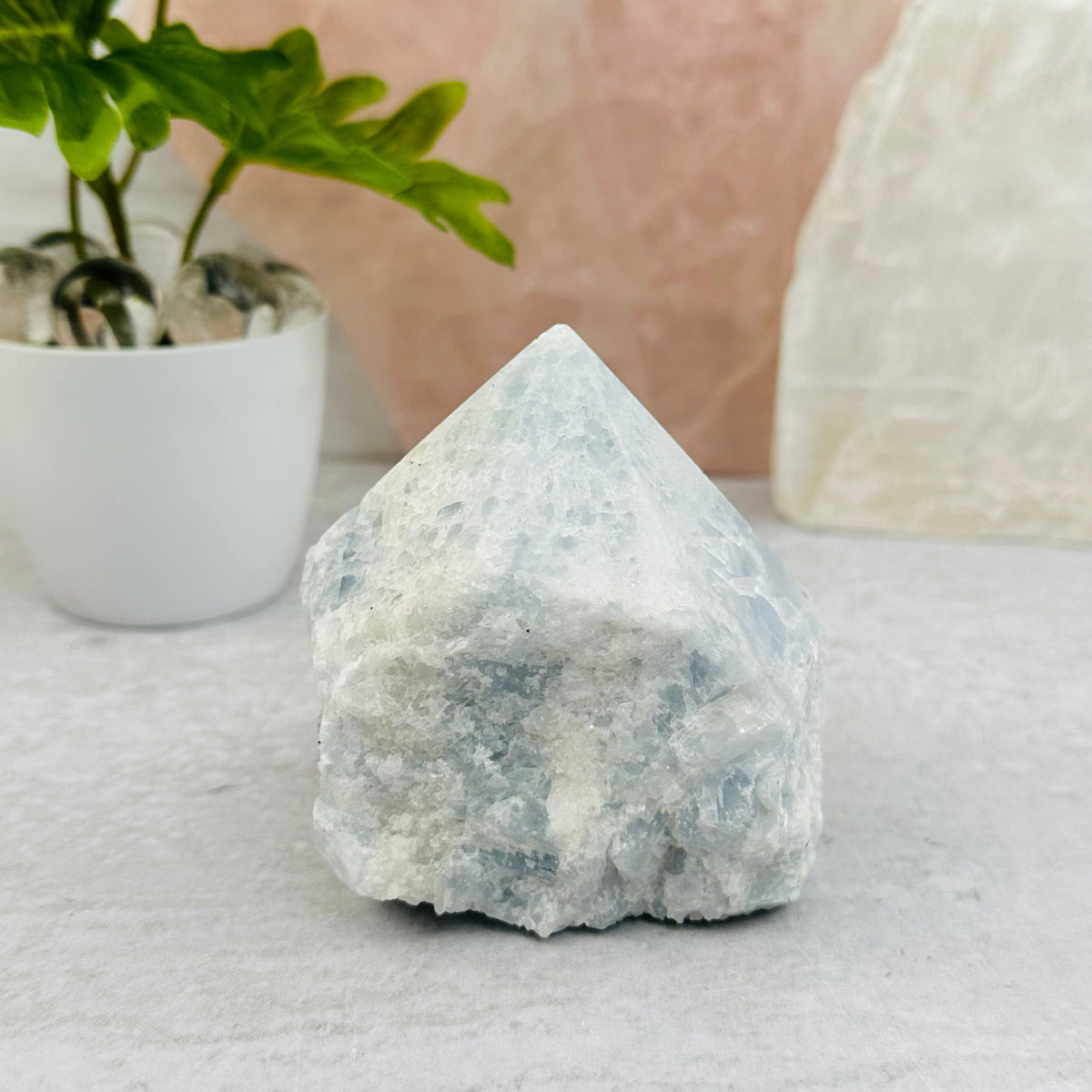 Blue Calcite Semi-Polished Points - By Weight