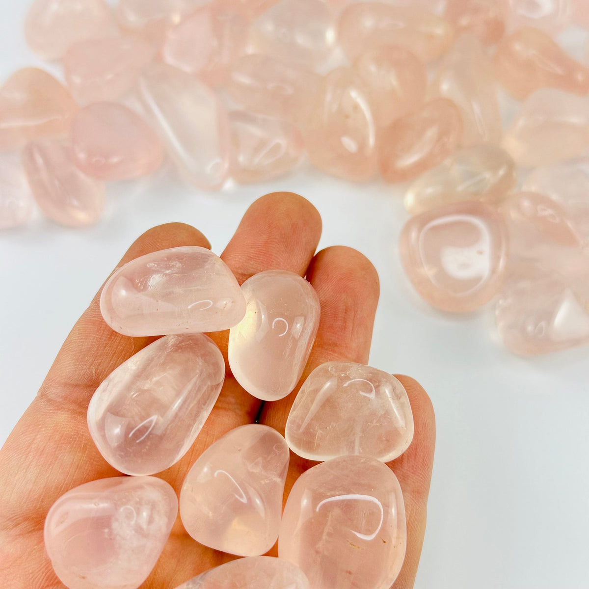 Rose Quartz Extra Quality Tumbled Stone - 1 pound bag -