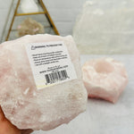 WHOLESALE Crystals - Case Pack BULK LOT - BUY THE BOX 🌸 20 Rose Quartz "B" Candle Holders - SAVINGS