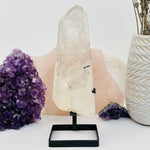 Crystal Quartz Point with Phantoms on Stand