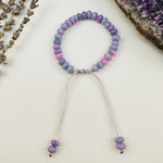 Crystal Lavender Opal Bracelet -Slider Adjustable Closer