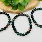 Bloodstone Round Bead Crystal Bracelets Gemstone Mala Bracelet