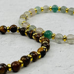 Gemstone Bracelets with Gold Spacers - 6mm