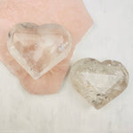 Faceted Light Smoky Quartz Heart - Crystal Heart - You Choose -