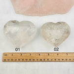 Faceted Light Smoky Quartz Heart - Crystal Heart - You Choose -