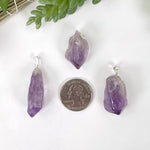 Tumbled Amethyst Pendant with Silver Bail