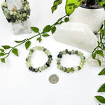 Prehnite Mixed-sized Bead Bracelets