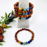 Chakra Bead Bracelets with Sandalwood