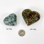 Amazonite Crystal Polished Heart - By Weight